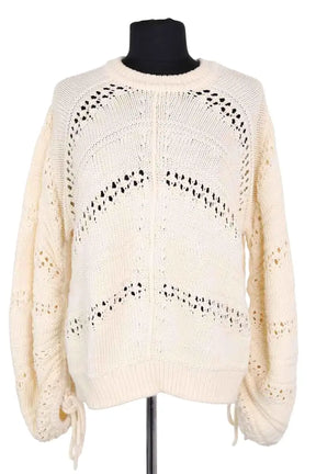 Pull Ba&Sh Ecru en Coton, taille S - Seconde Main