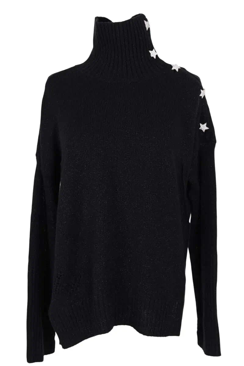 Pull Zadig & Voltaire Alma Bijoux Noir en Cachemire, taille XS - Seconde Main