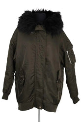Parka Maje Kaki en Synthétique, taille S - Seconde Main