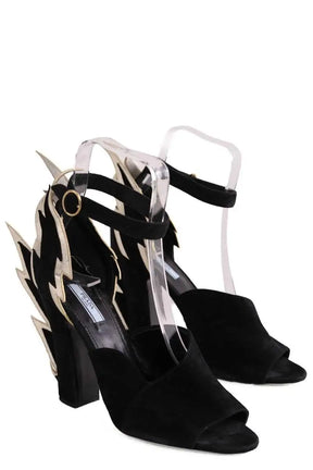 Talons Prada Noir en Daim