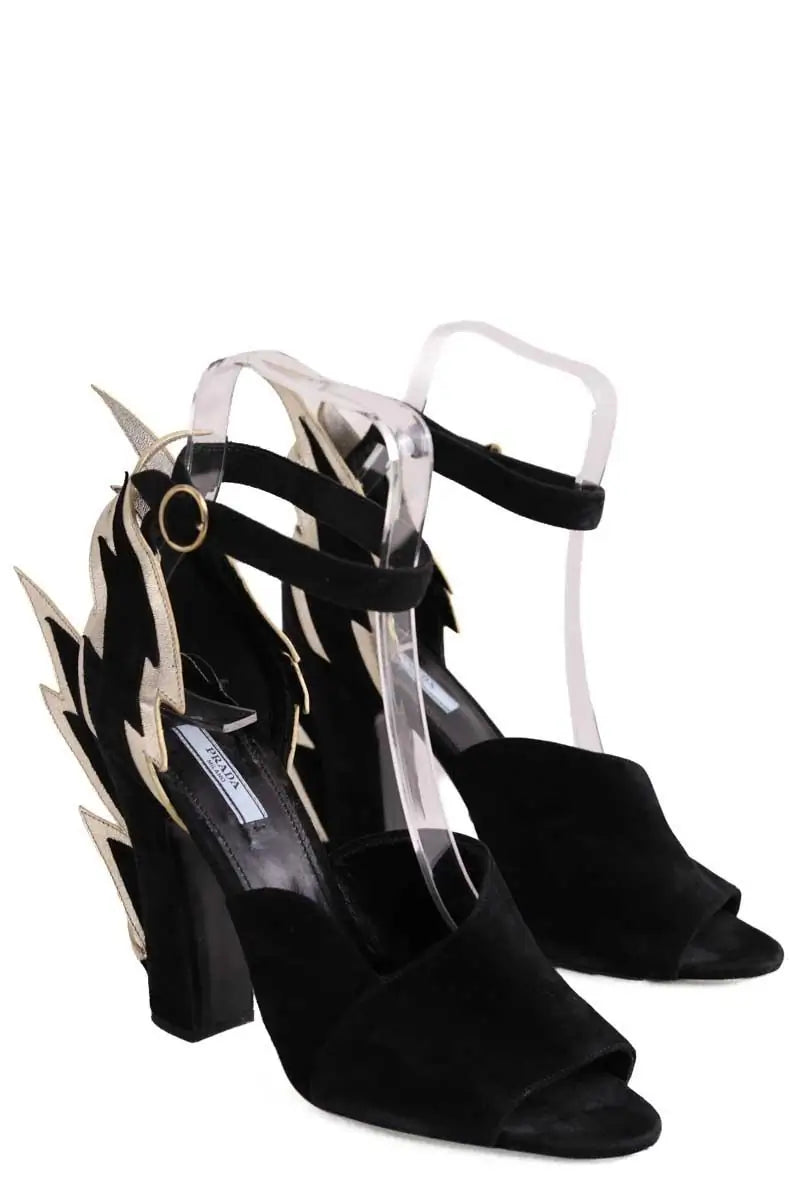 Talons Prada Noir en Daim