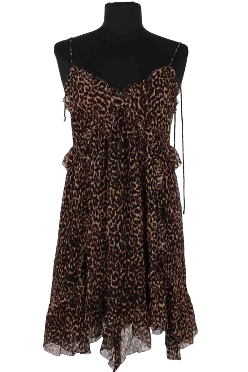 Robe The Kooples Marron en Viscose, taille S - Seconde Main