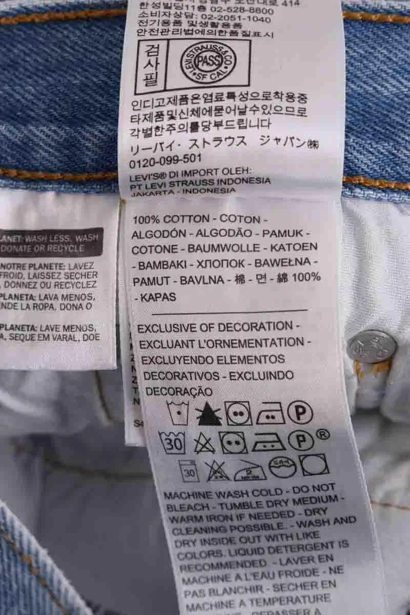 Mini short Levi's Bleu en Coton