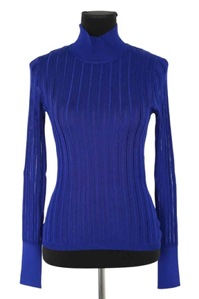 Pull Alaïa Bleu en Viscose, taille M - Seconde Main
