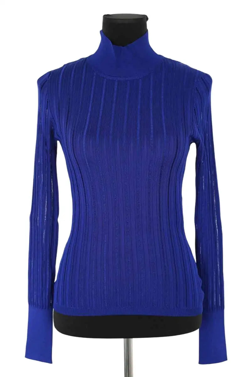 Pull Alaïa Bleu en Viscose, taille M - Seconde Main