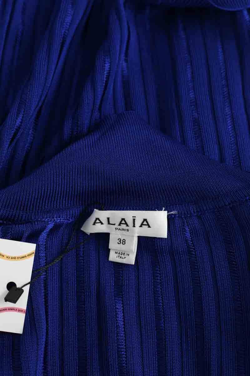 Pull Alaïa Bleu en Viscose