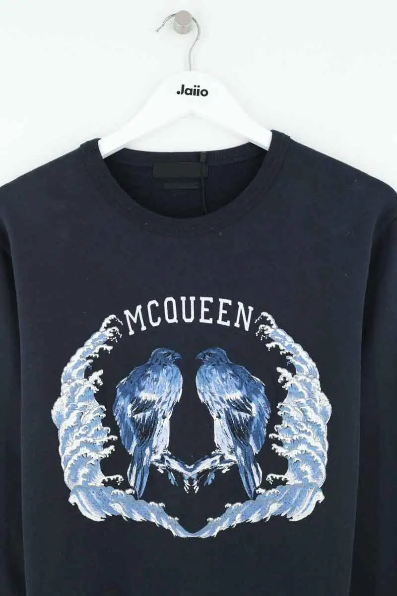 Pull Alexander McQueen Marine en Coton