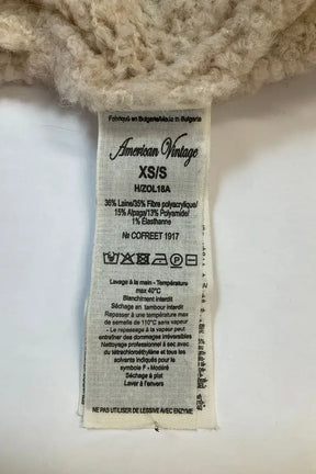 Pull American Vintage Beige en Laine
