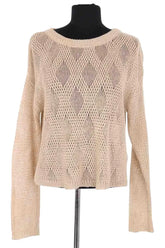 Pull American Vintage Beige en Lin, taille S - Seconde Main