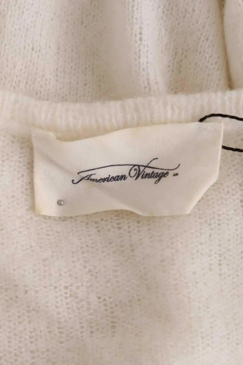 Pull American Vintage Blanc en Laine