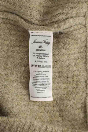 Pull American Vintage Kaki en Laine