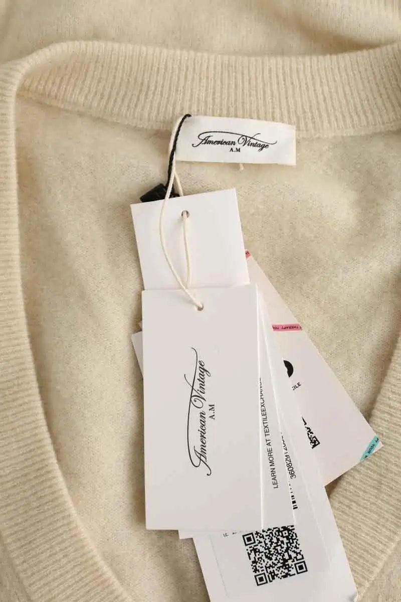 Pull American Vintage Raxow Beige en Laine