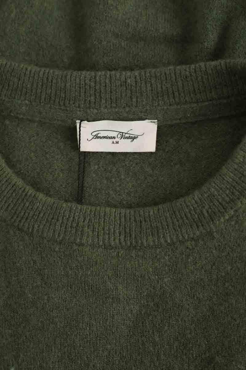 Pull American Vintage Vert en Laine