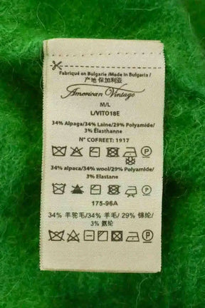 Pull American Vintage Vert en Laine