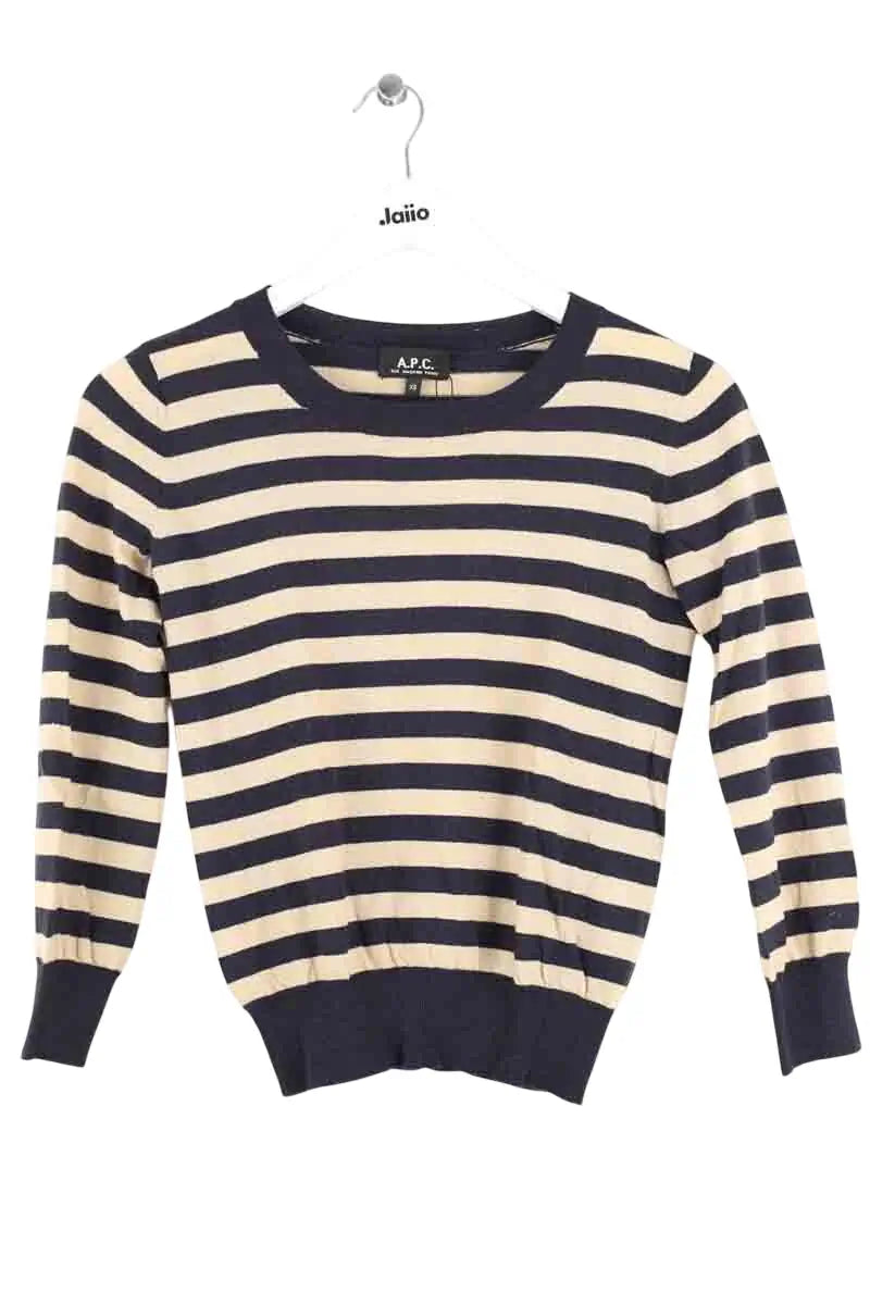Pull APC Marine en Laine, taille XS - Seconde Main