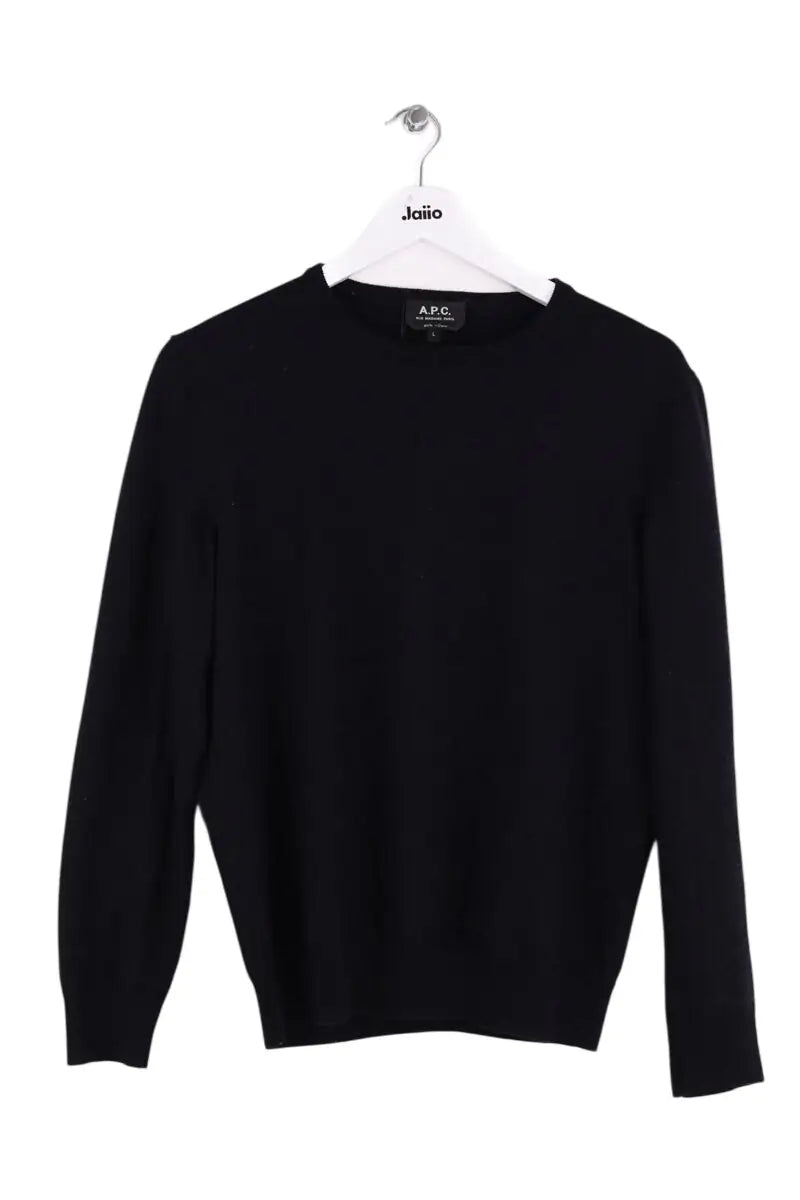 Pull APC Noir en Laine, taille L - Seconde Main