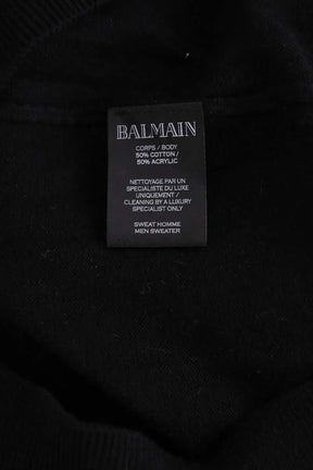 Pull Balmain Noir en Coton