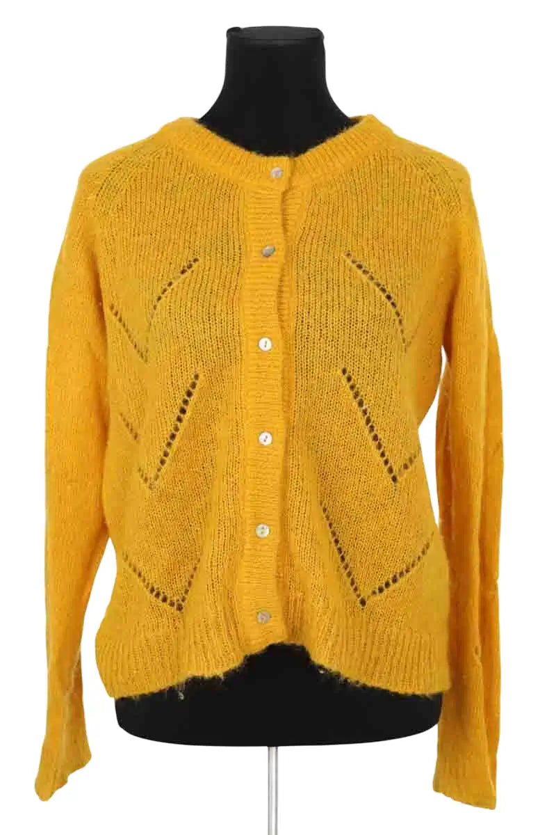Pull Balzac Jaune en Synthétique, taille S - Seconde Main