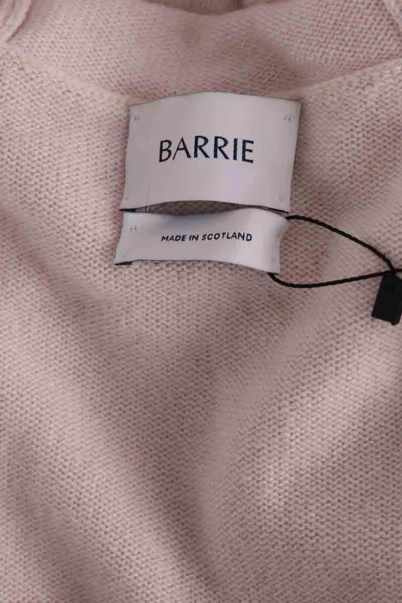 Pull Barrie Stripe hooded sweater Rose en Cachemire