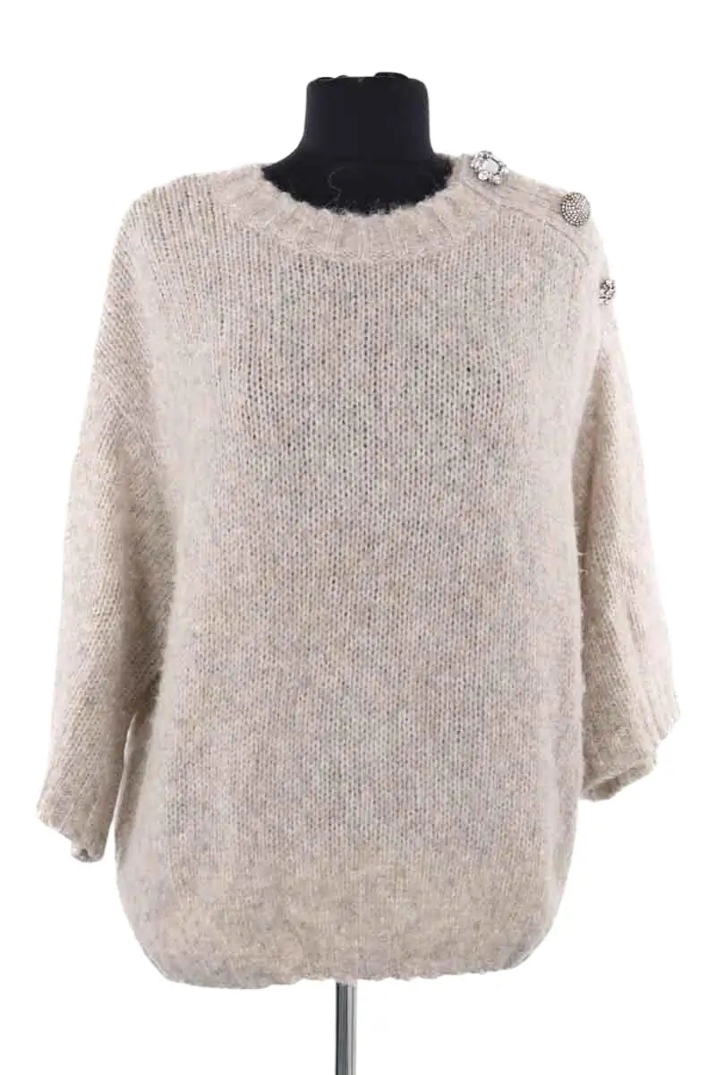 Pull Ba&Sh Beige en Laine, taille S - Seconde Main