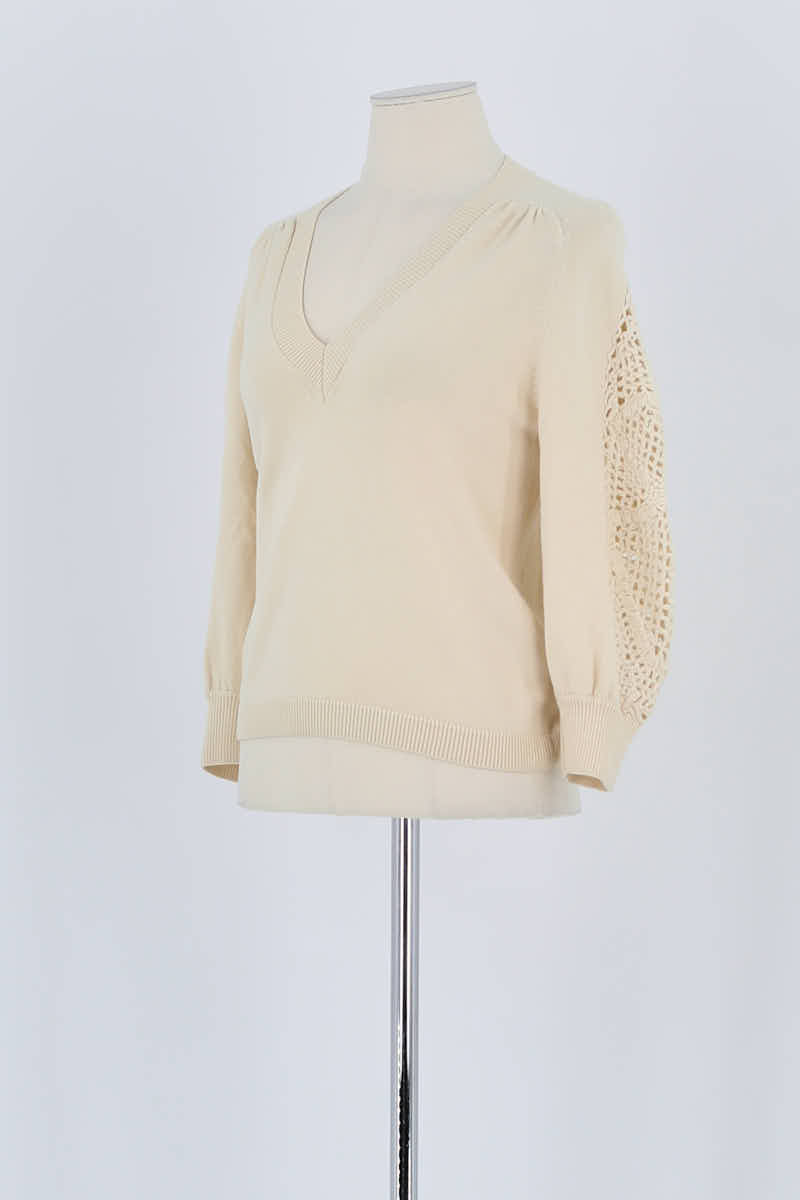 Pull Bash Beige en Laine