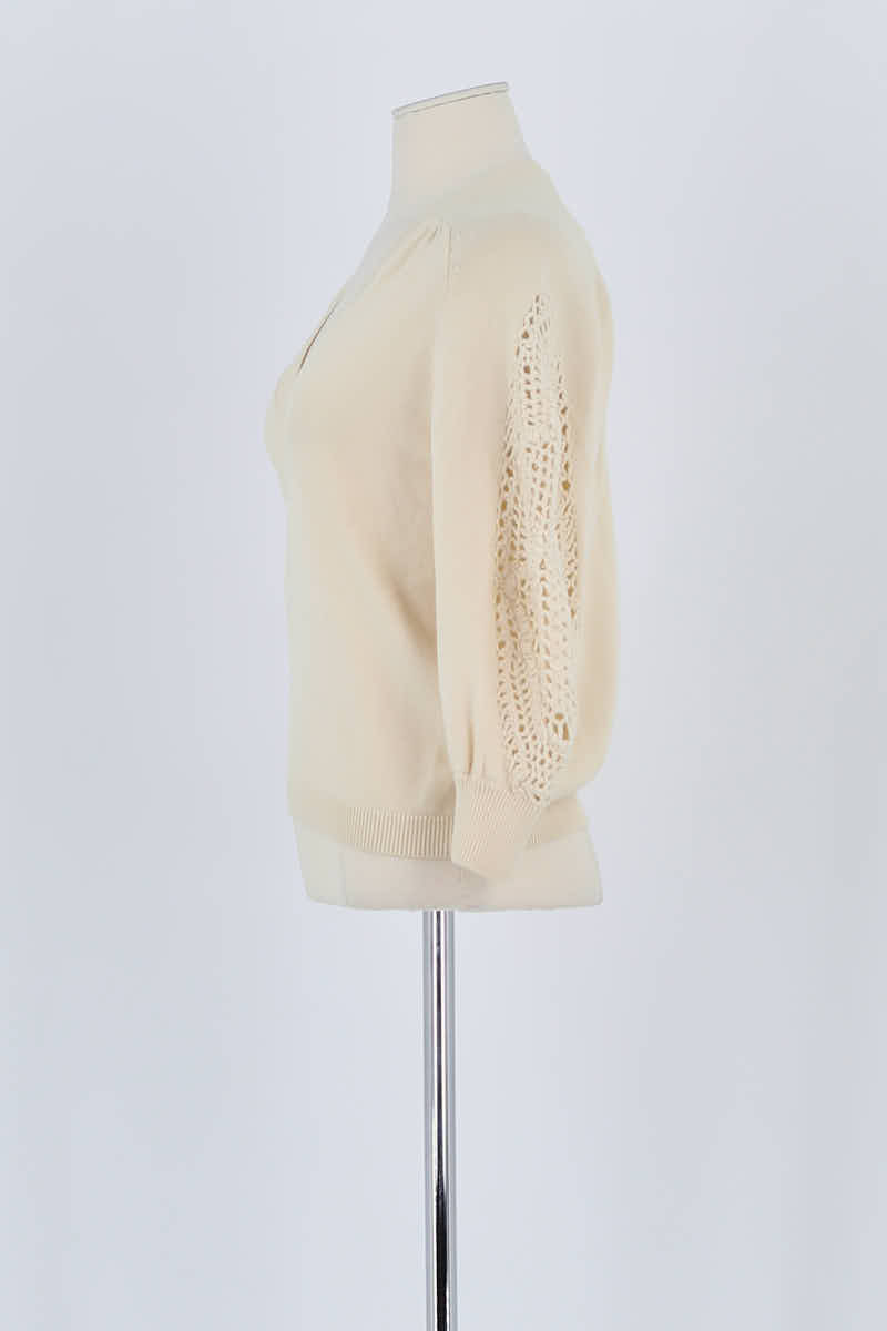 Pull Bash Beige en Laine