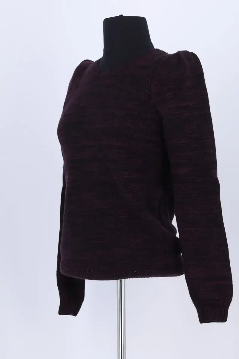 Pull Ba&Sh Bordeaux en Laine