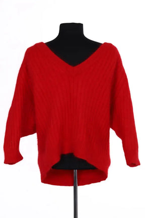 Pull Ba&Sh Dalton Rouge en Laine