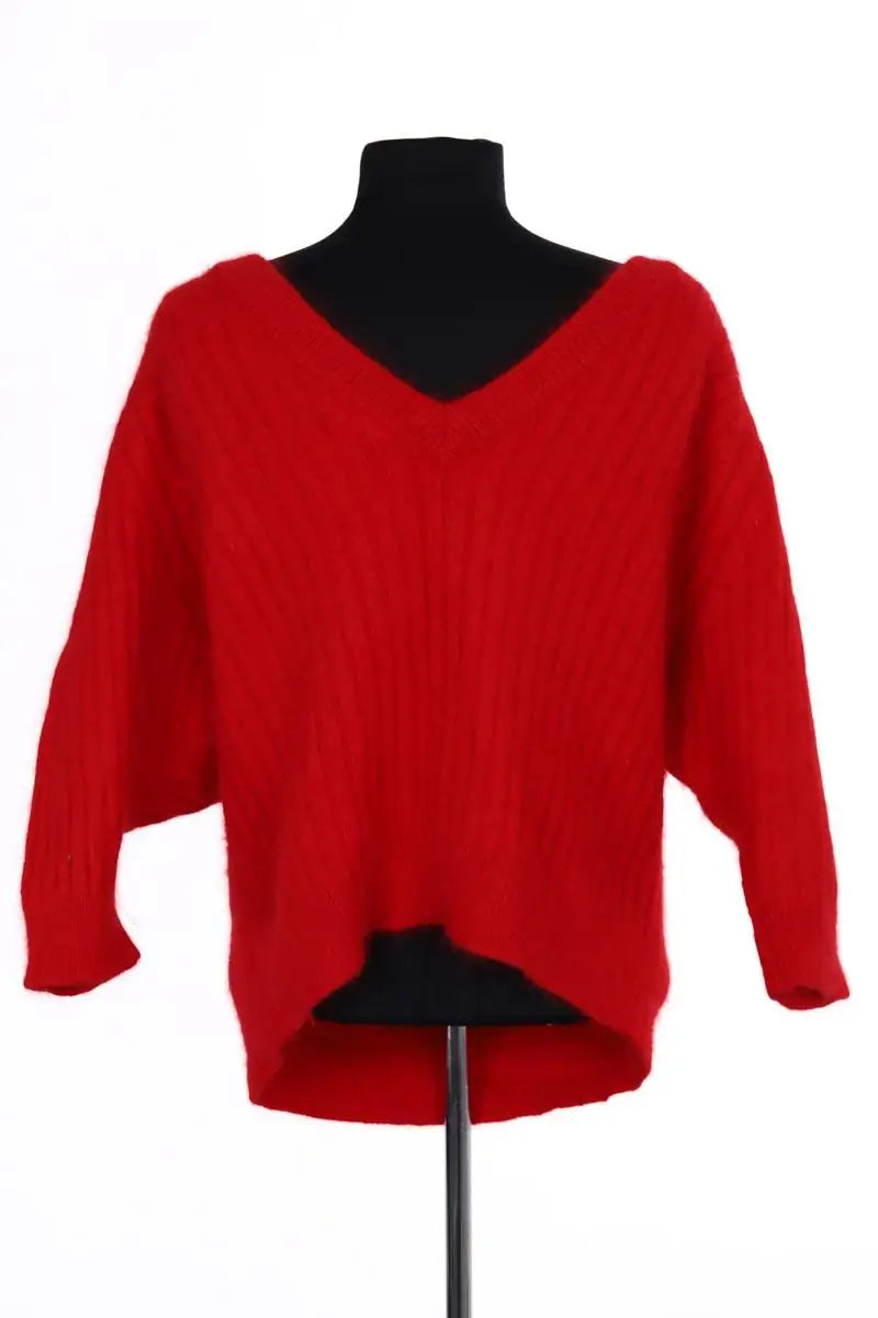 Pull Ba&Sh Dalton Rouge en Laine