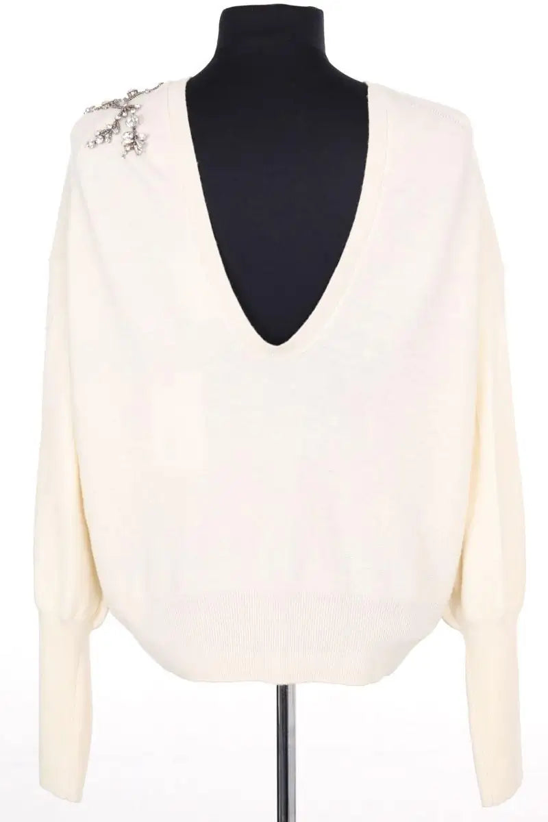 Pull Ba&Sh Ecru en Laine