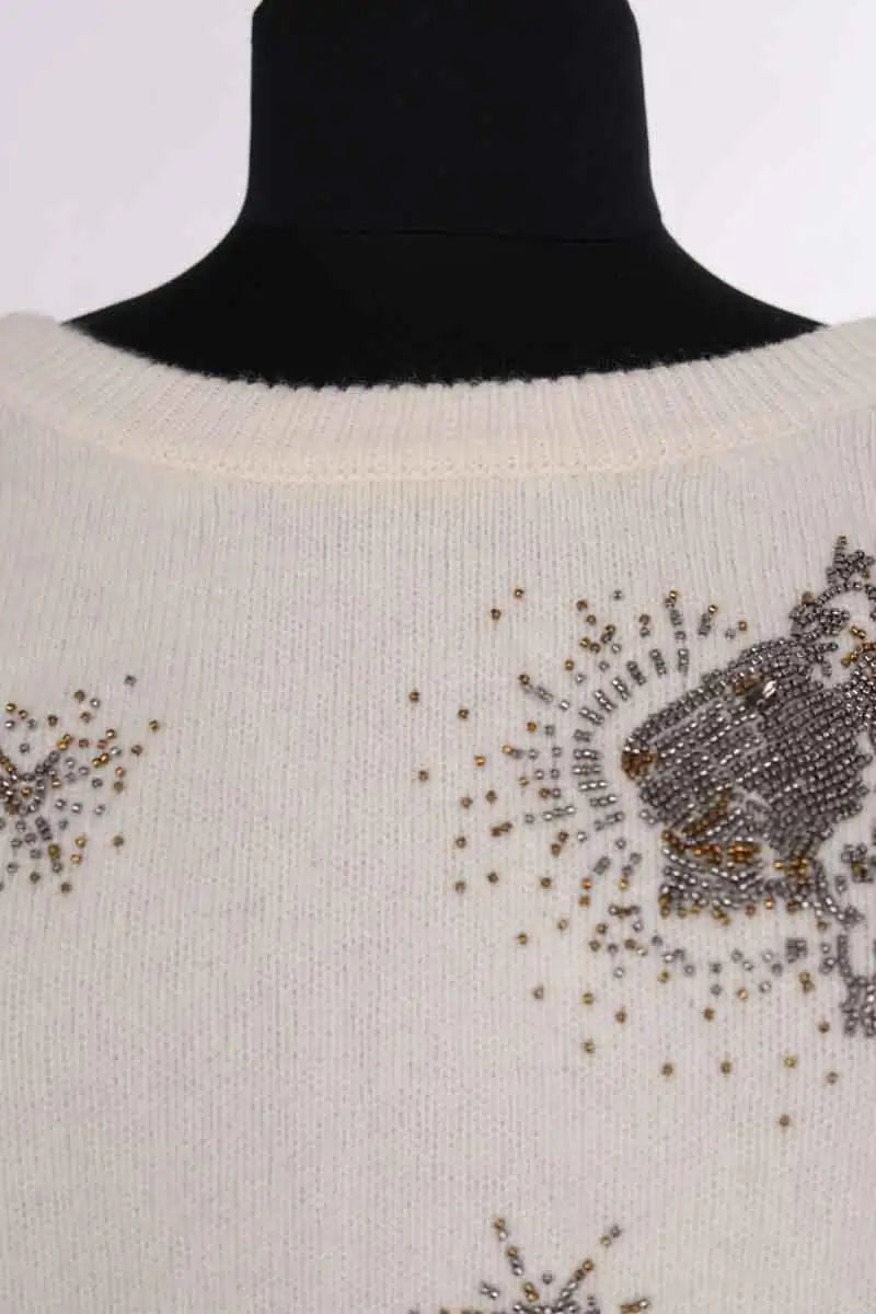 Pull Ba&Sh Ecru en Laine