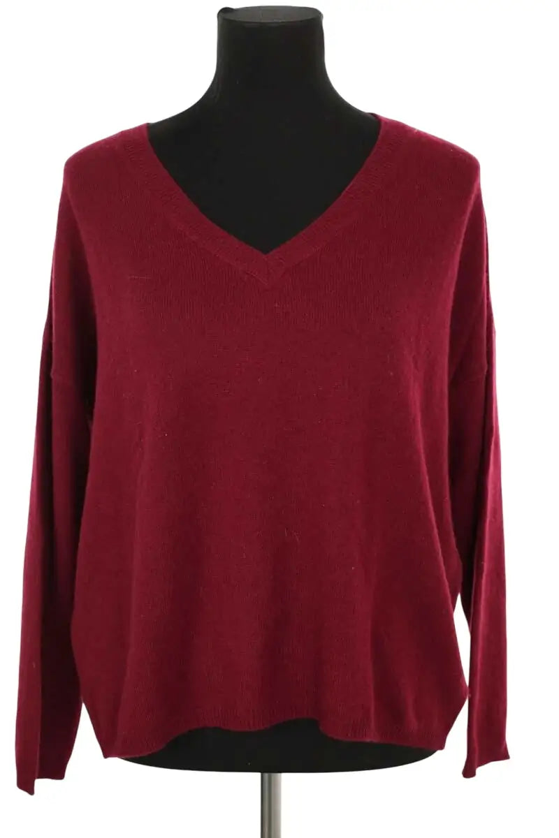 Pull Belair Plafonnier Bordeaux en Cachemire, taille S - Seconde Main