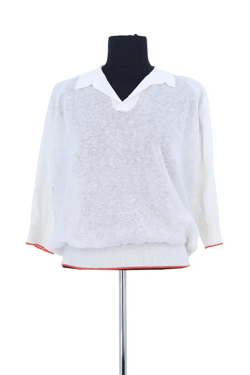 Pull Bellerose Blanc en Lin, taille L - Seconde Main