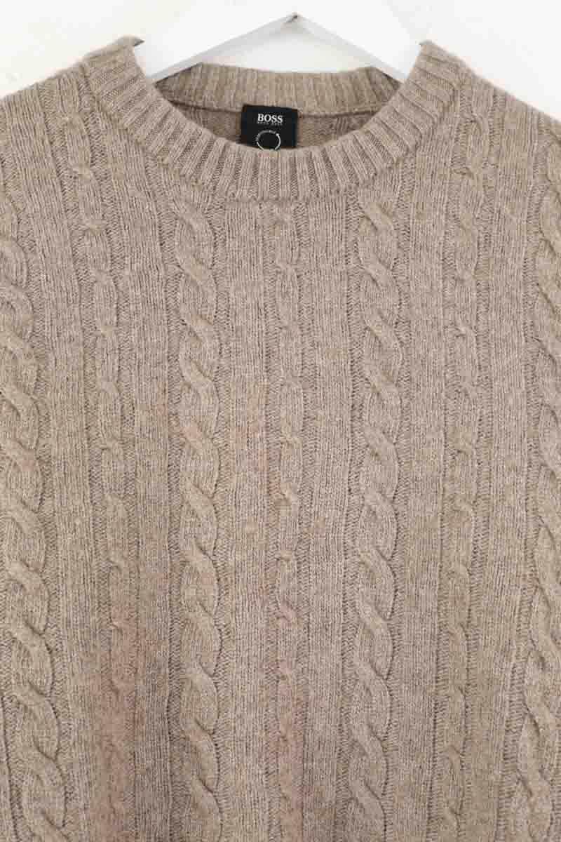 Pull Boss Marron en Laine