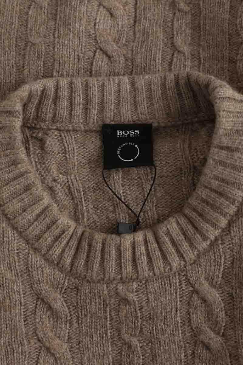 Pull Boss Marron en Laine