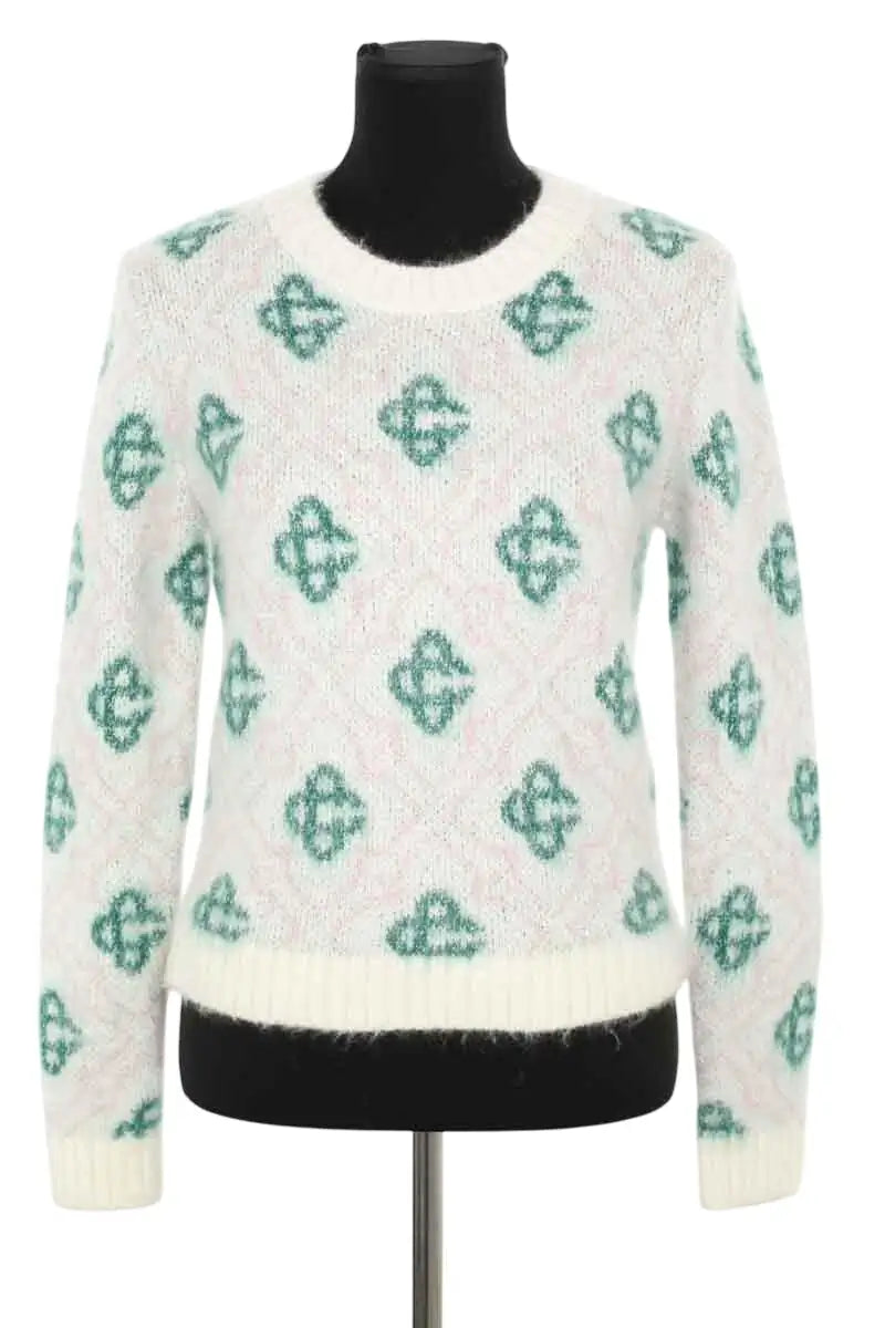 Pull Casablanca Blanc en Synthétique, taille S - Seconde Main