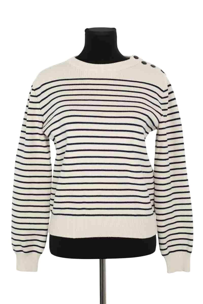 Pull Celine Blanc en Coton, taille XS - Seconde Main
