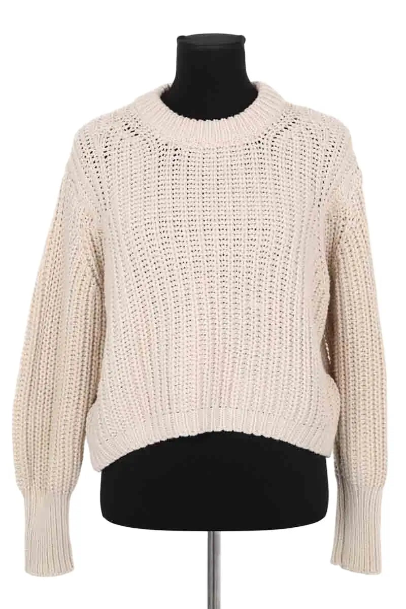 Pull Claudie Pierlot Beige en Coton, taille M - Seconde Main