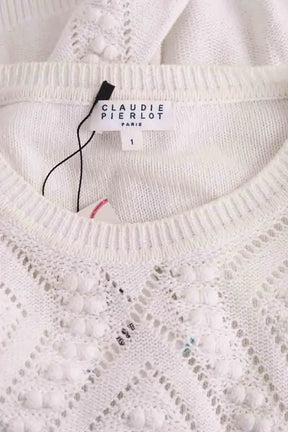 Pull Claudie Pierlot Blanc en Coton