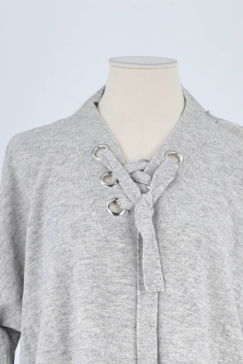 Pull Claudie Pierlot Gris en Laine