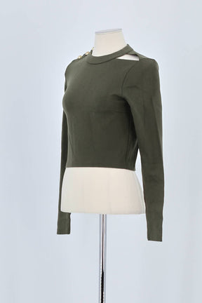 Pull Claudie Pierlot Kaki en Viscose
