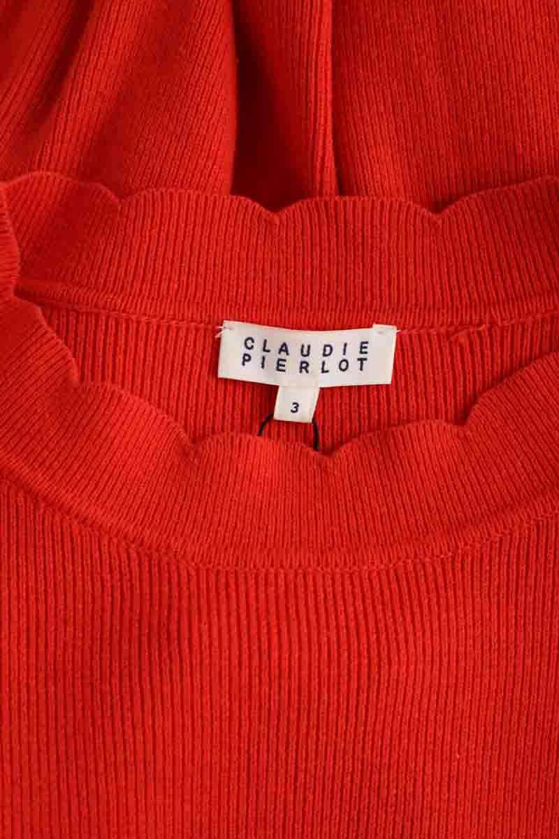 Pull Claudie Pierlot Rouge en Coton