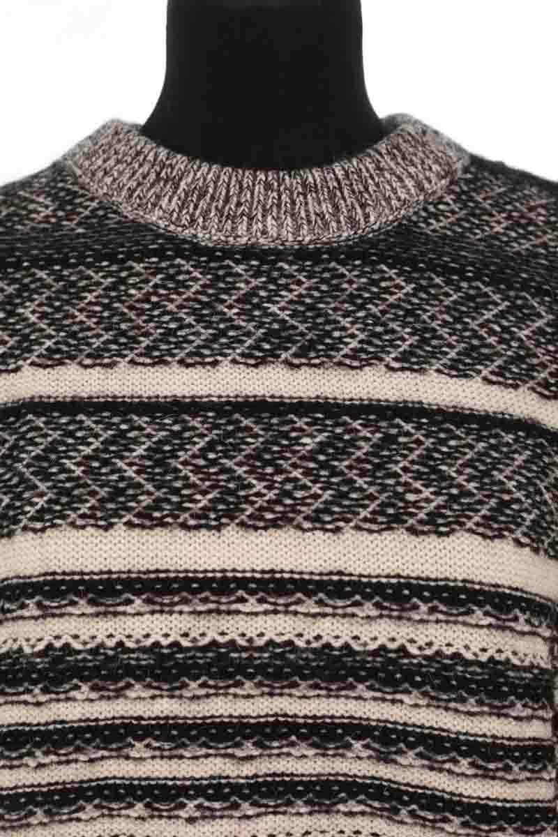 Pull Closed Noir en Laine