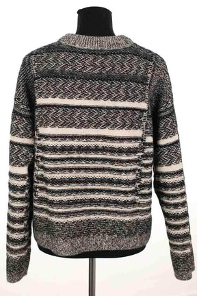 Pull Closed Noir en Laine