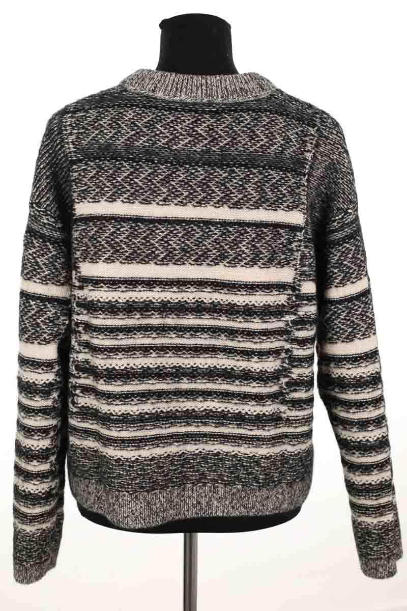 Pull Closed Noir en Laine