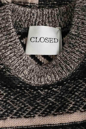 Pull Closed Noir en Laine