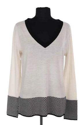 Pull Club Monaco Ecru en Laine, taille L - Seconde Main