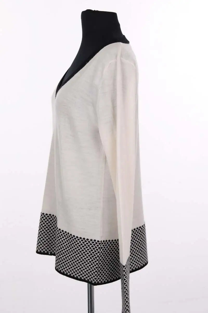 Pull Club Monaco Ecru en Laine