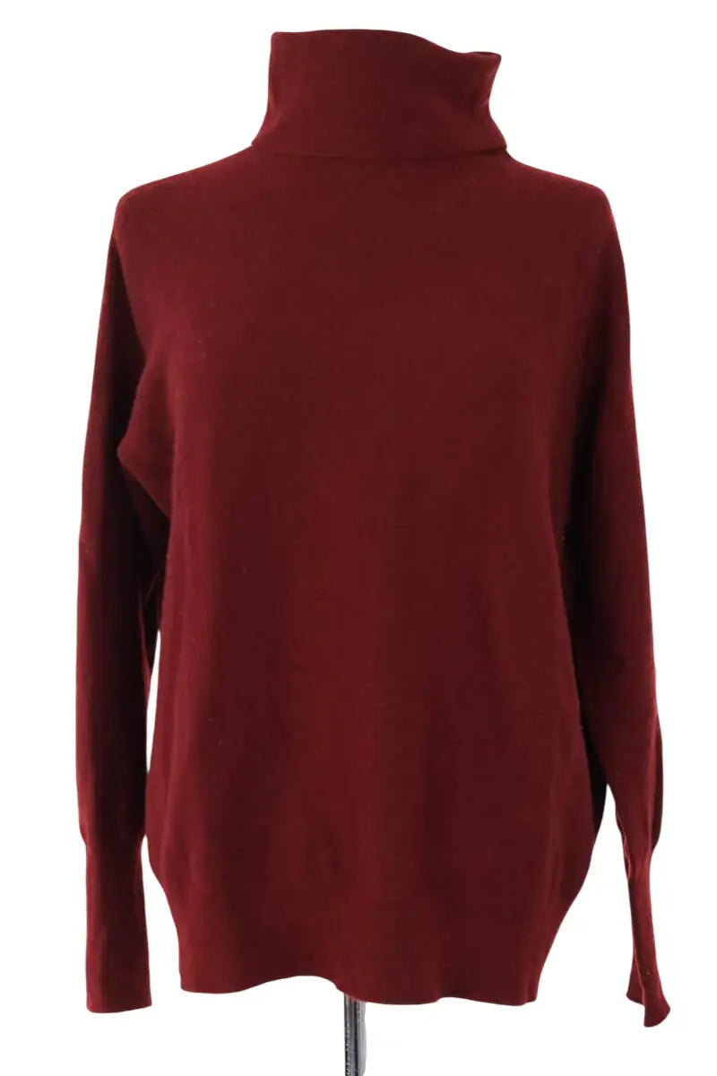 Pull col roulé Molli Bordeaux en Laine, taille M - Seconde Main