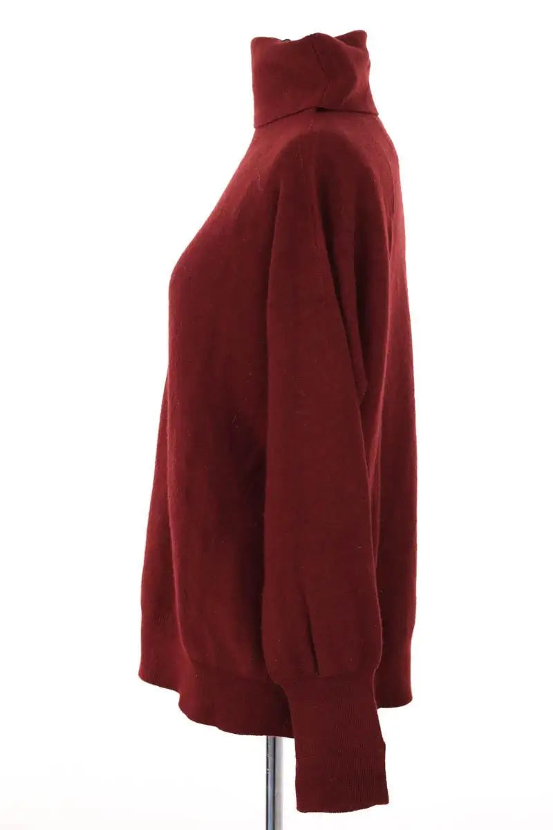 Pull col roulé Molli Bordeaux en Laine